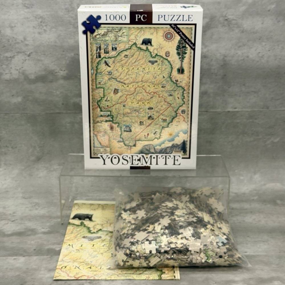 Yellowstone National Park 1000 Piece Jigsaw Puzzle Xplorer Maps Complete